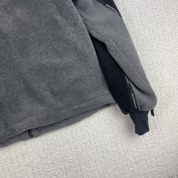 Arcticwear Arctic Cat Fleece Full Zip Jacket Sz S Grey Flex Fleece Snowmobile - Picture 15 of 16